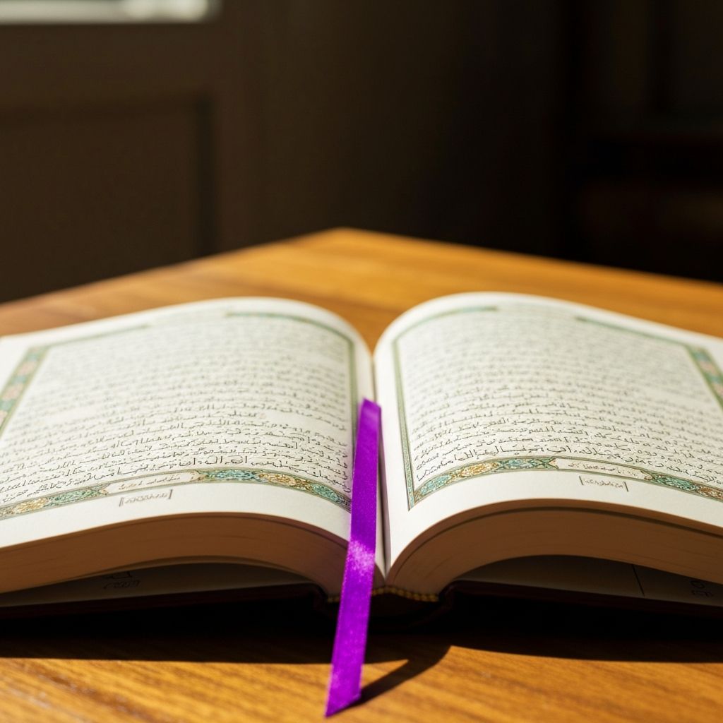 Student studying Qur'anic sciences